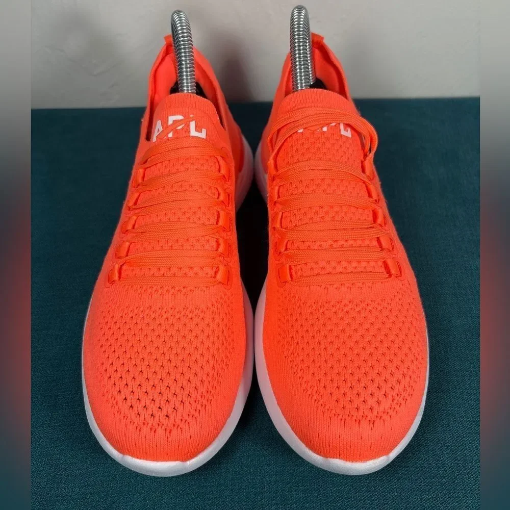 APL TechLoom Breeze W Neon Orange Knit Running Shoes Women’s 6.5 NWOT